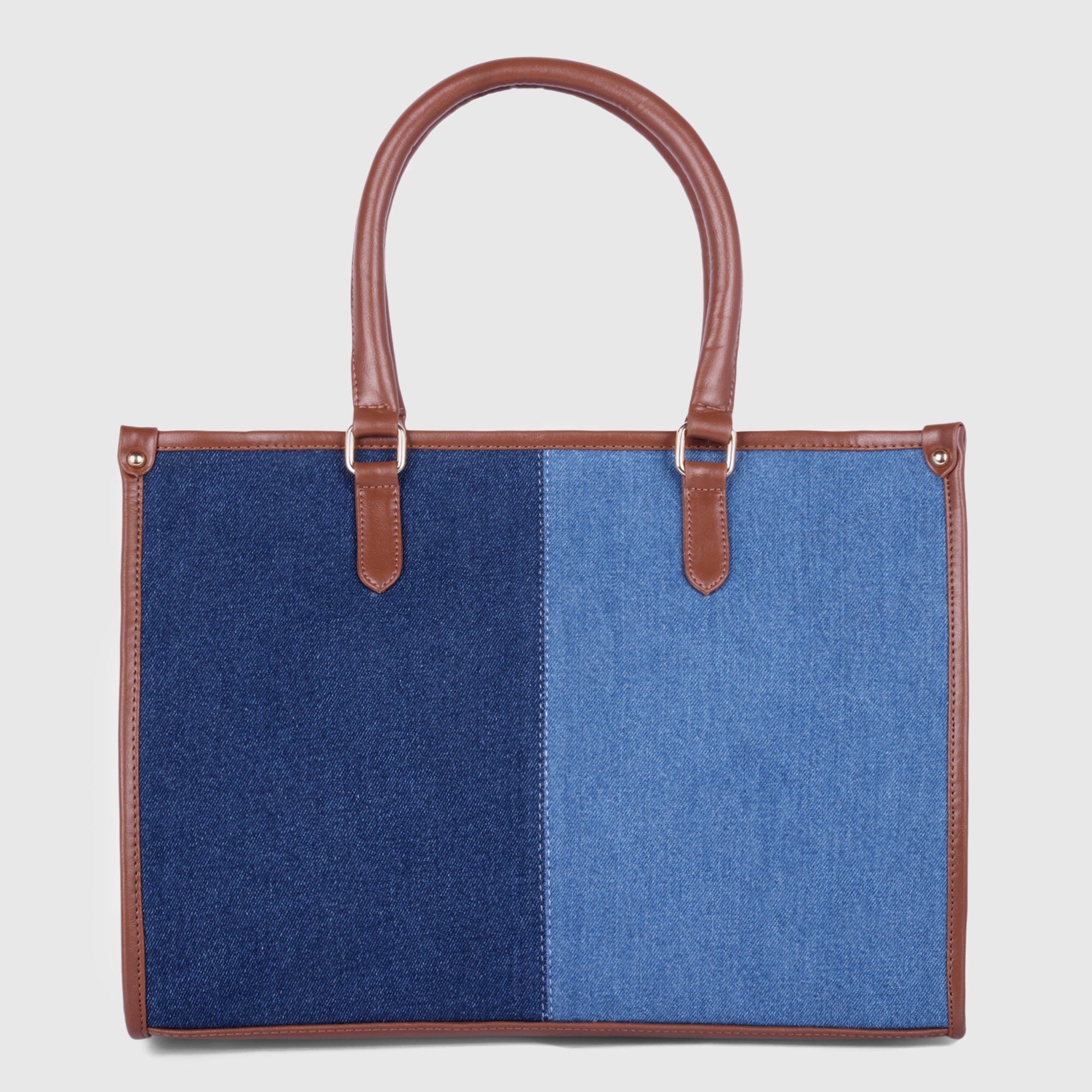 2 shade denim tote