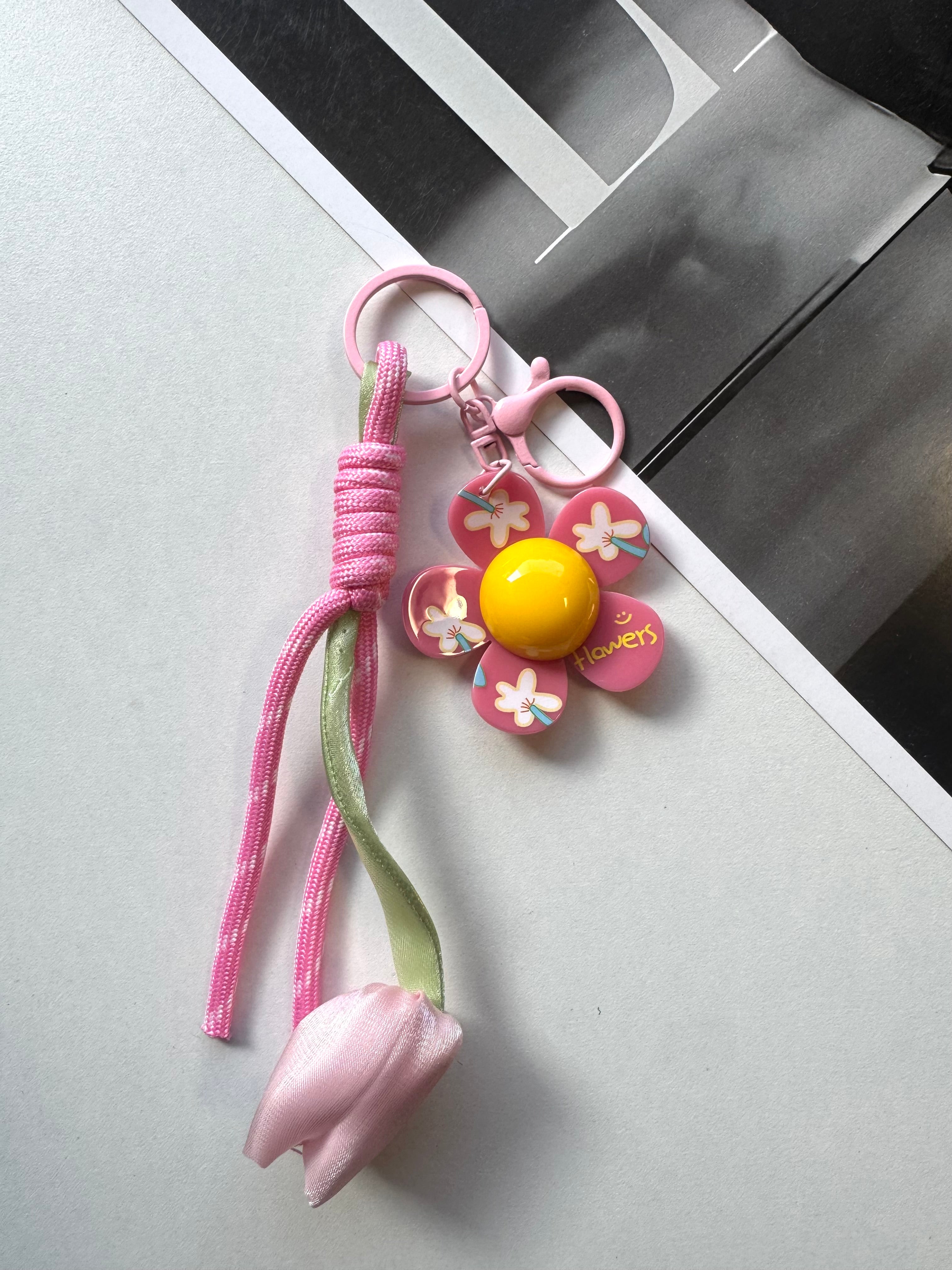 Flower bag charm