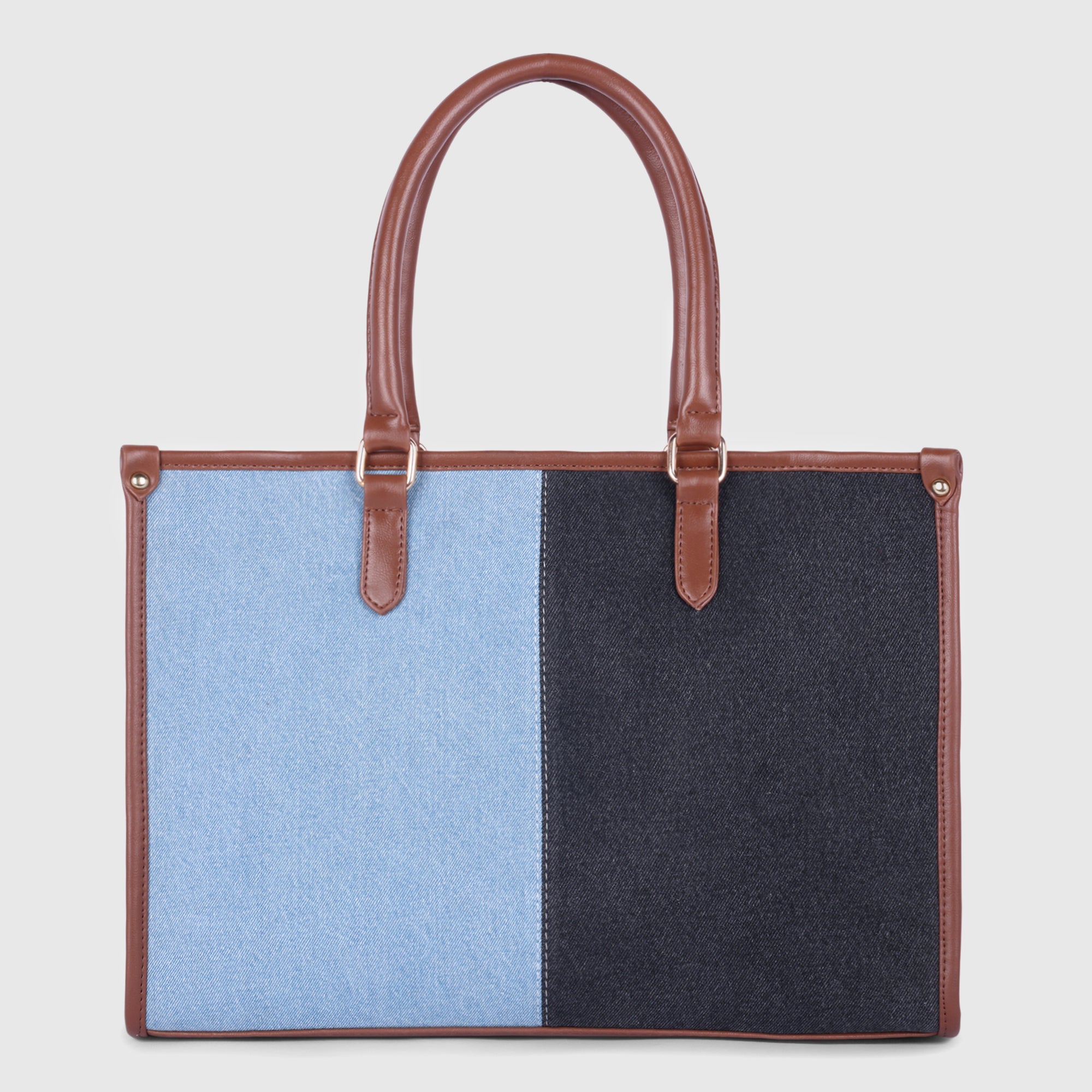 2 shade denim tote