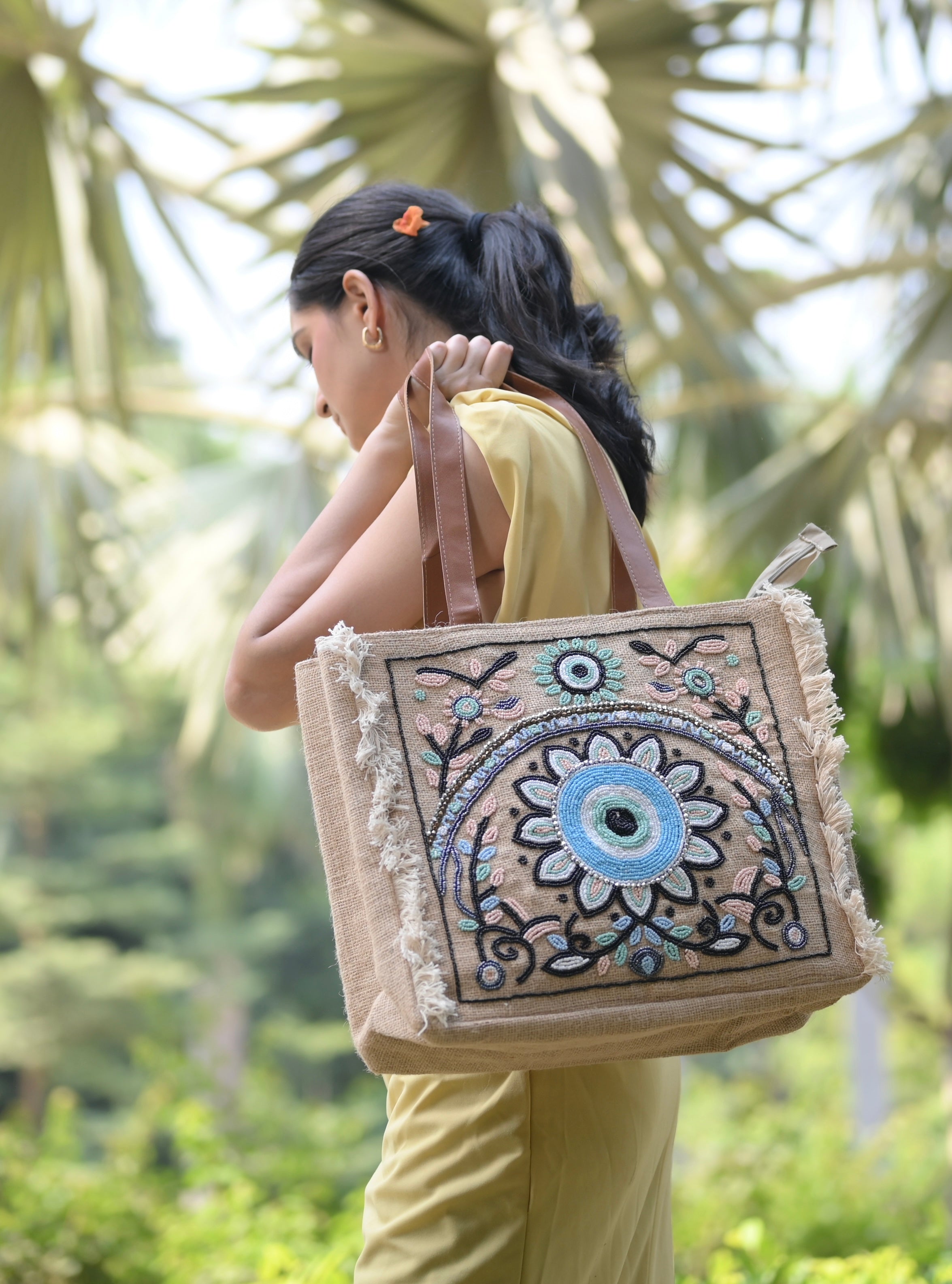 Boho bloom tote