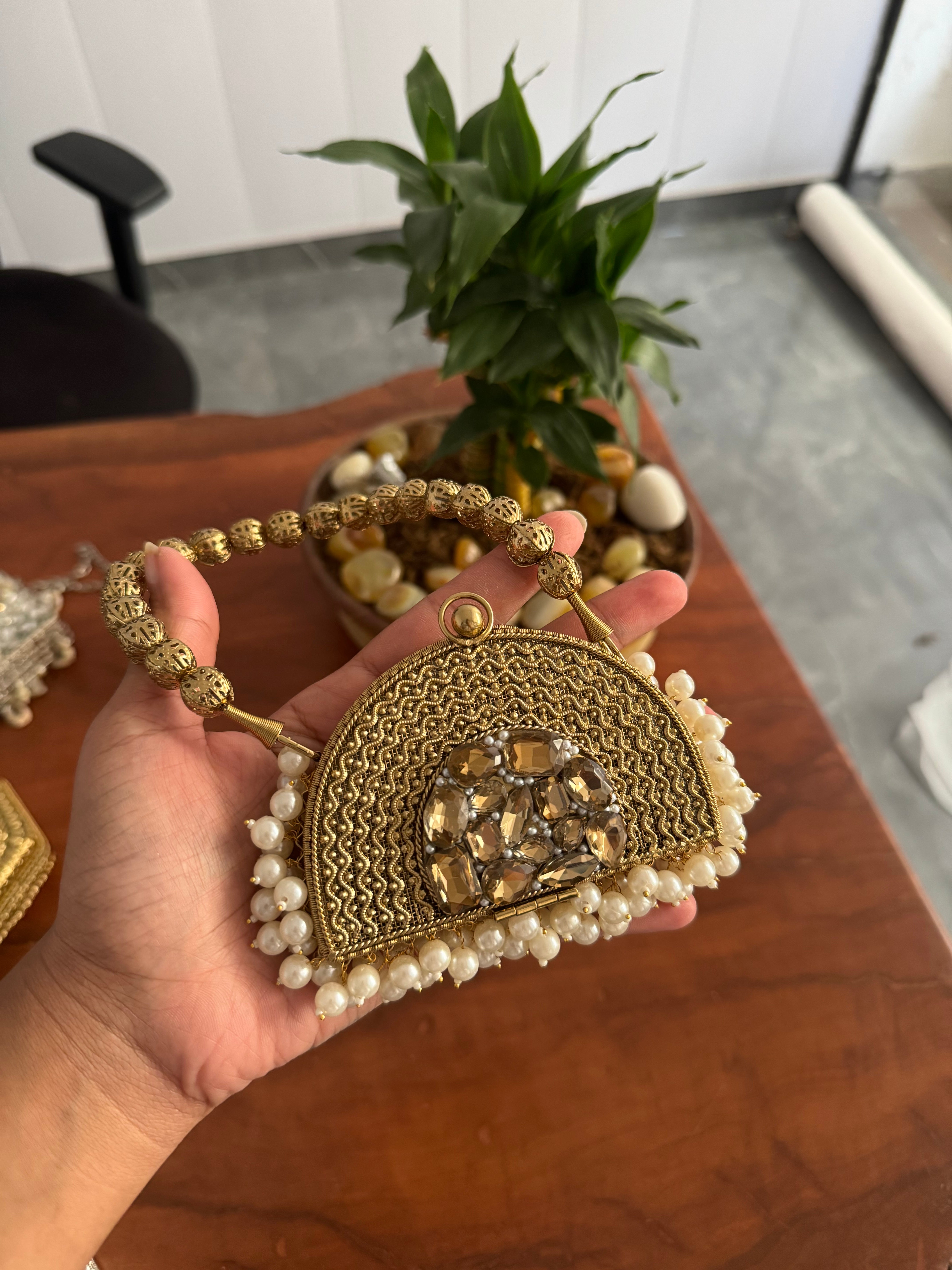 Mini brass bag
