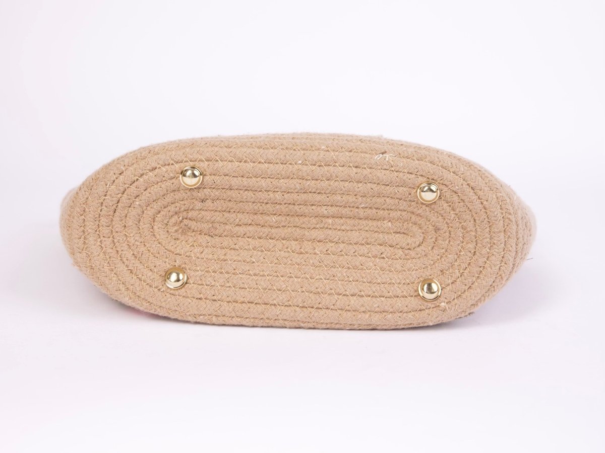 Straw bag with embroidery - Bagyo