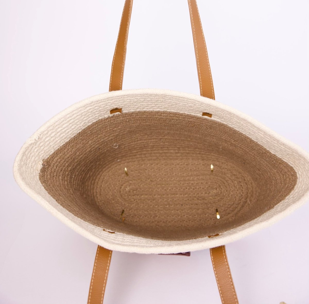 Straw bag with embroidery - Bagyo