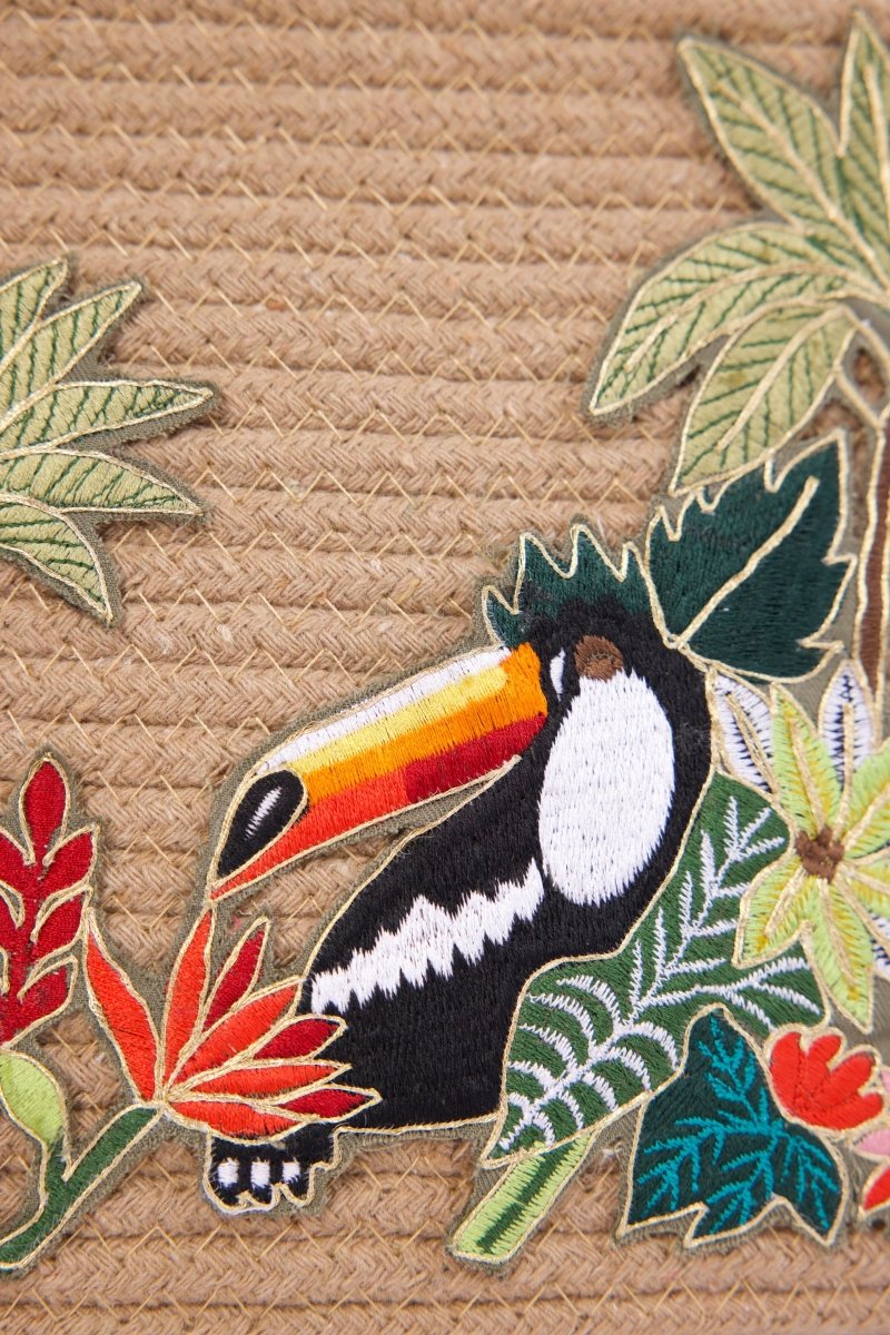 Straw bag with embroidery - Bagyo