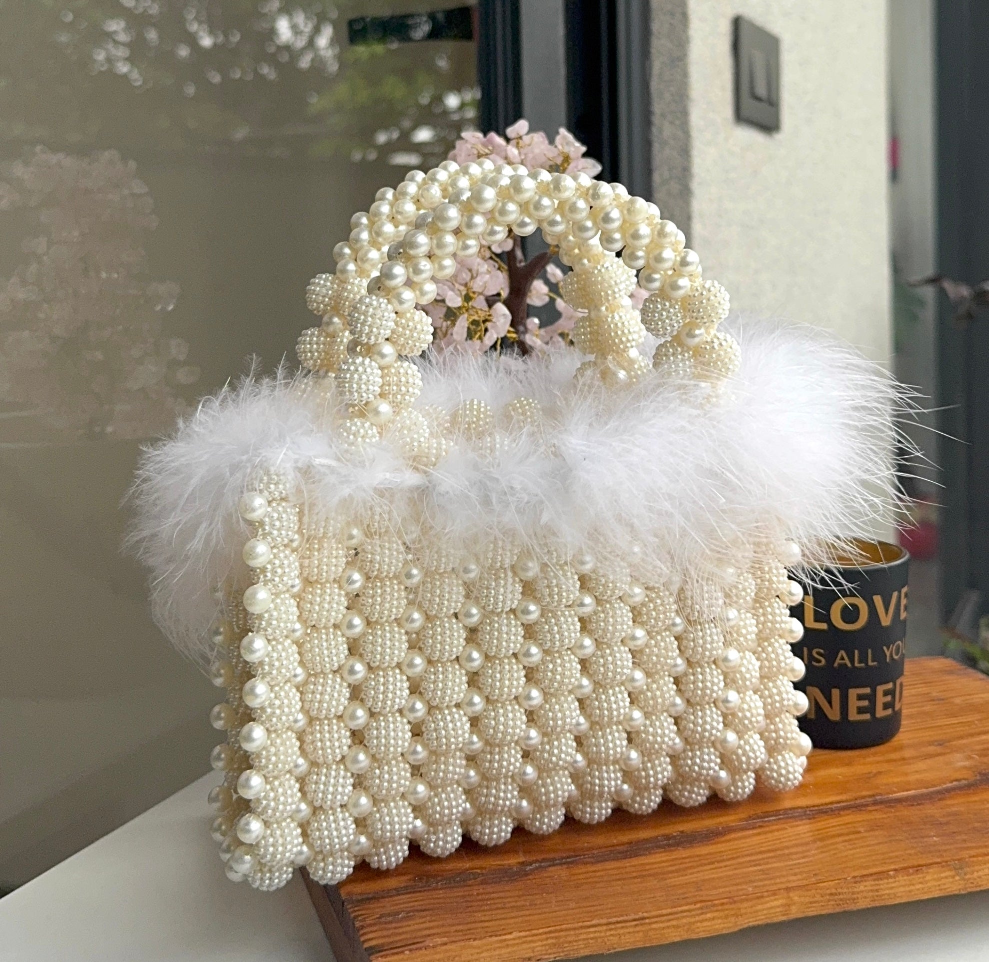 Pearl Fur purse