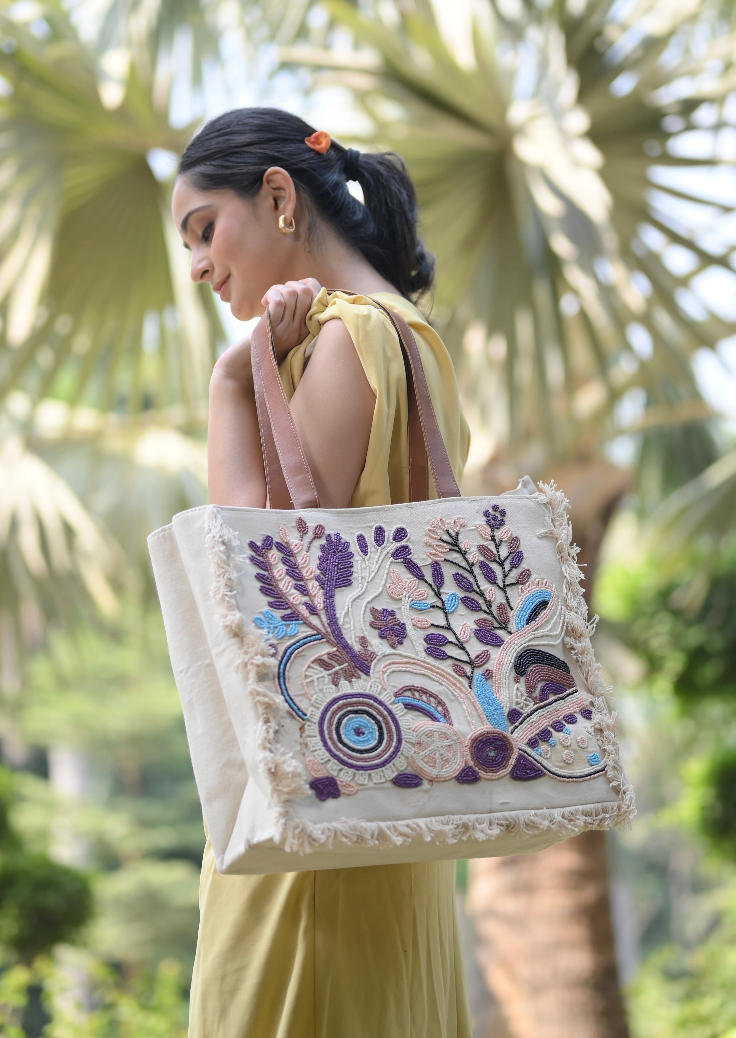 Boho bloom tote