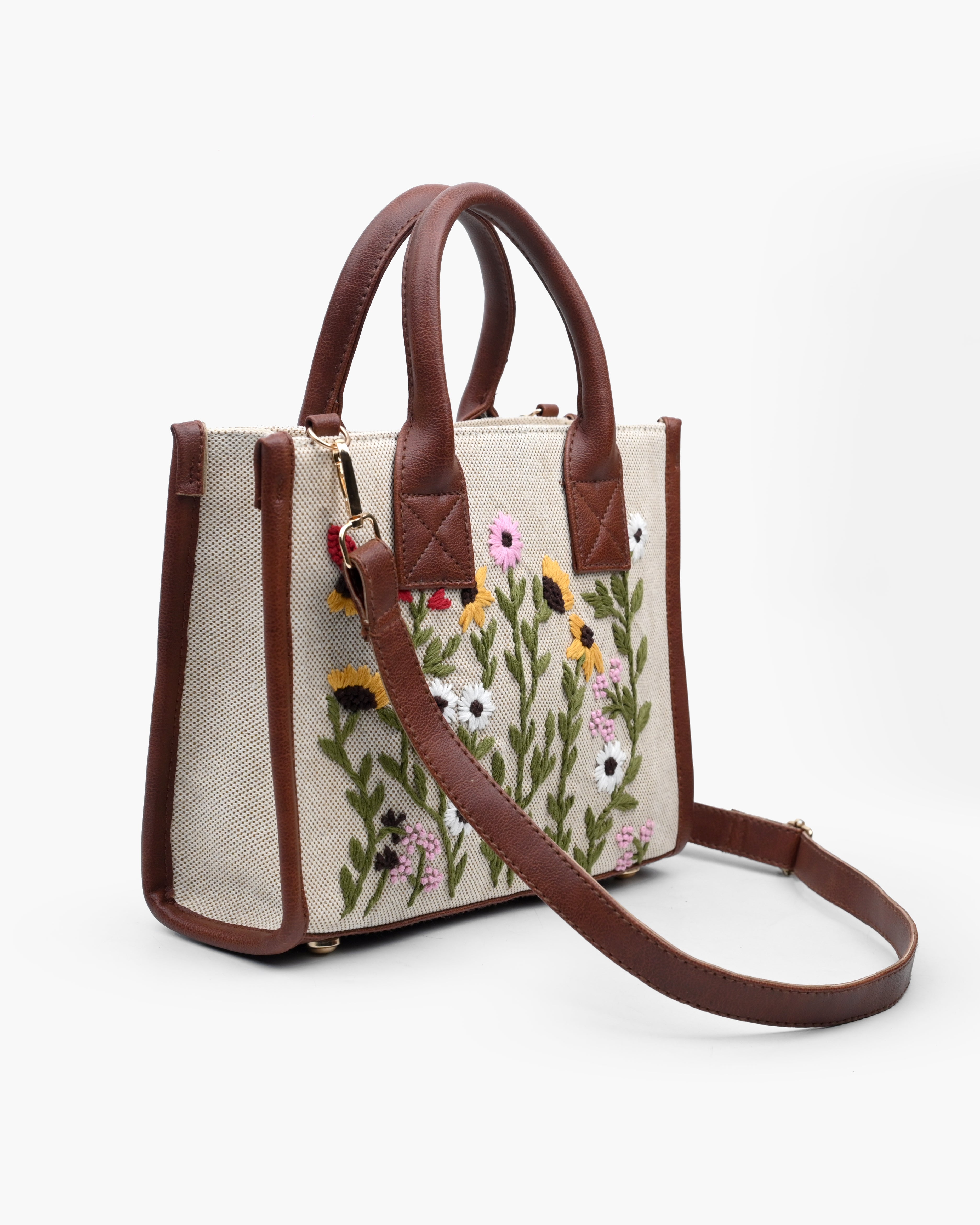 Noor embroidery sling bag