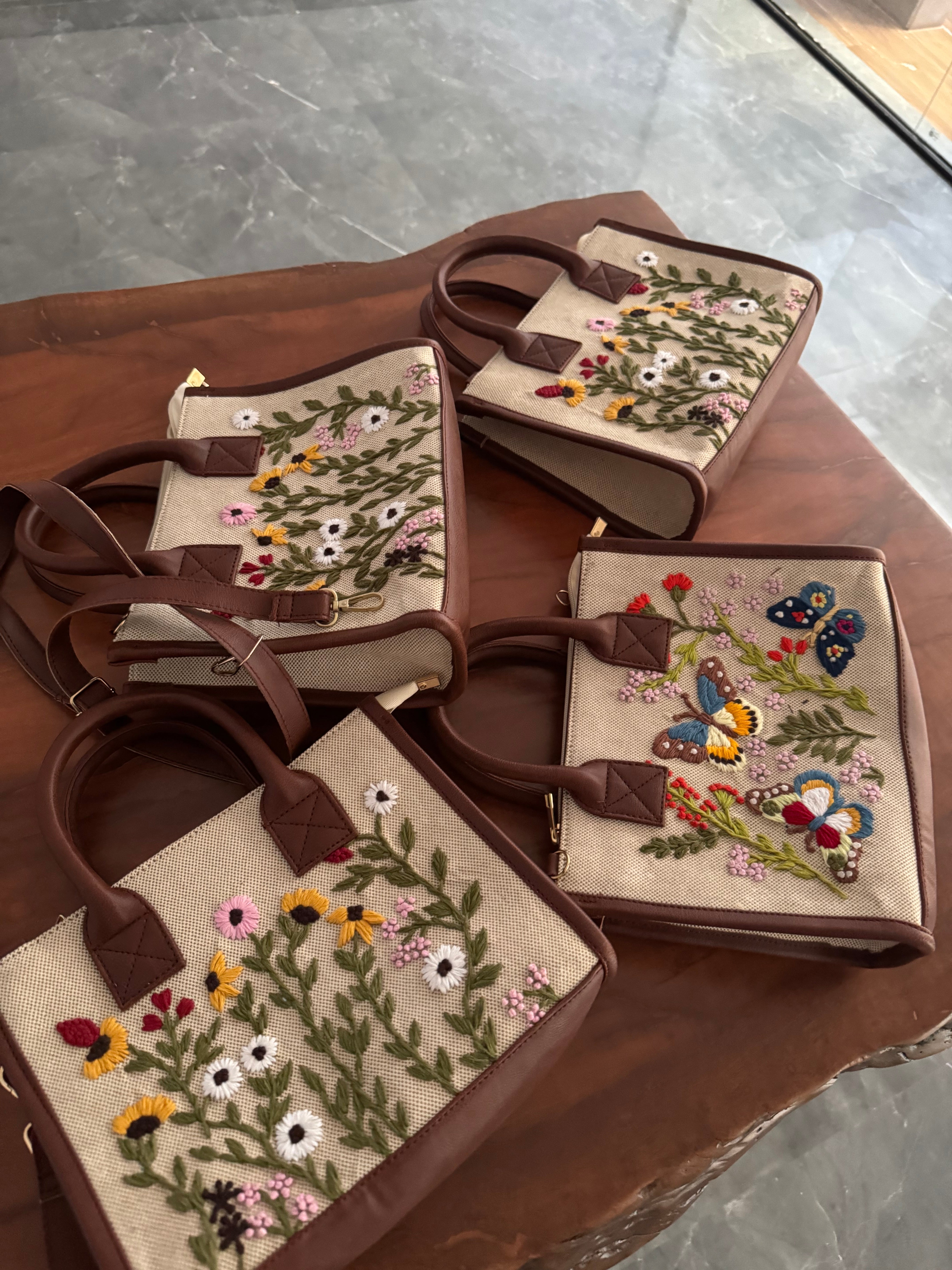 Noor embroidery sling bag