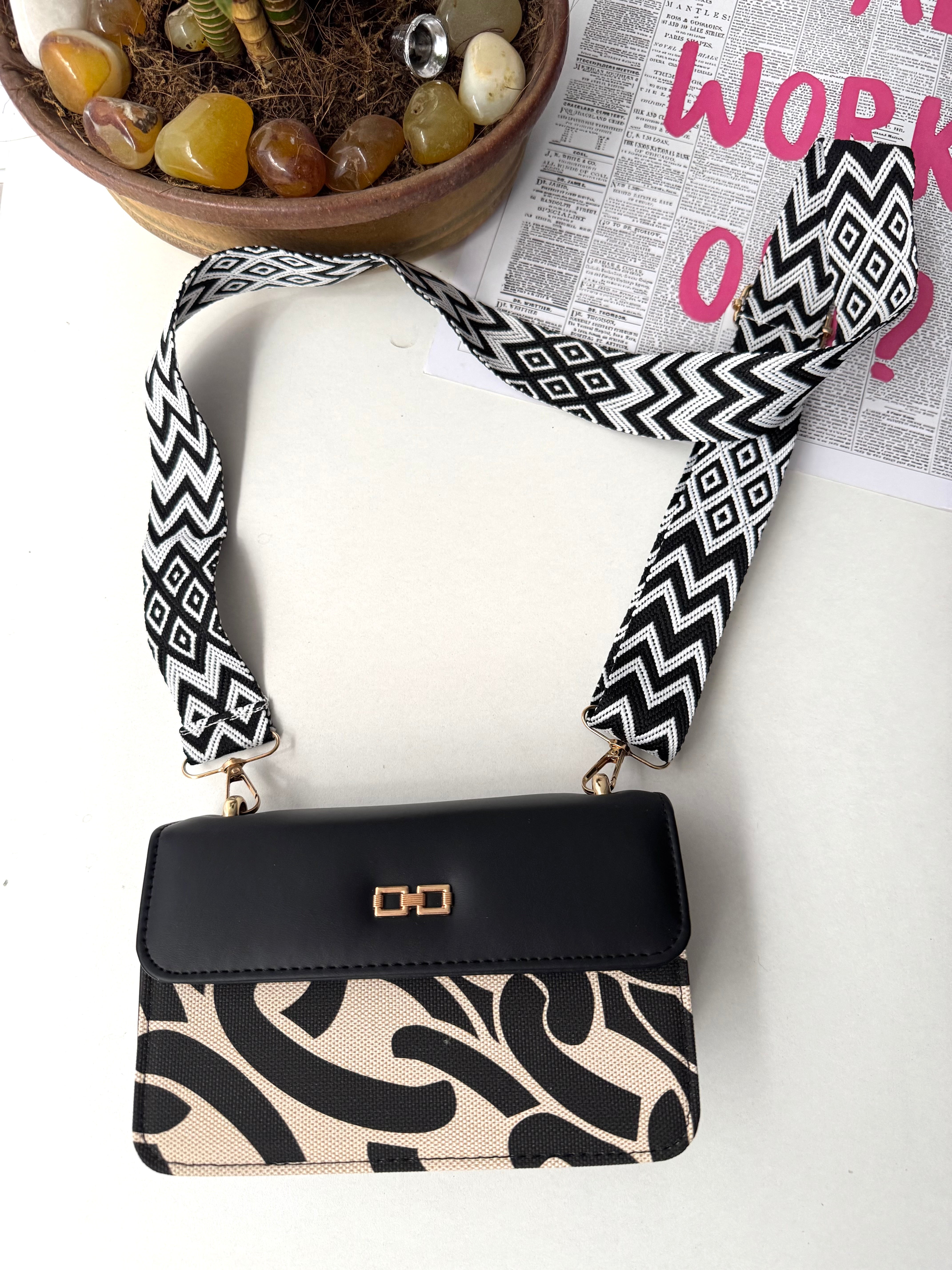 Pearl handle sling bag