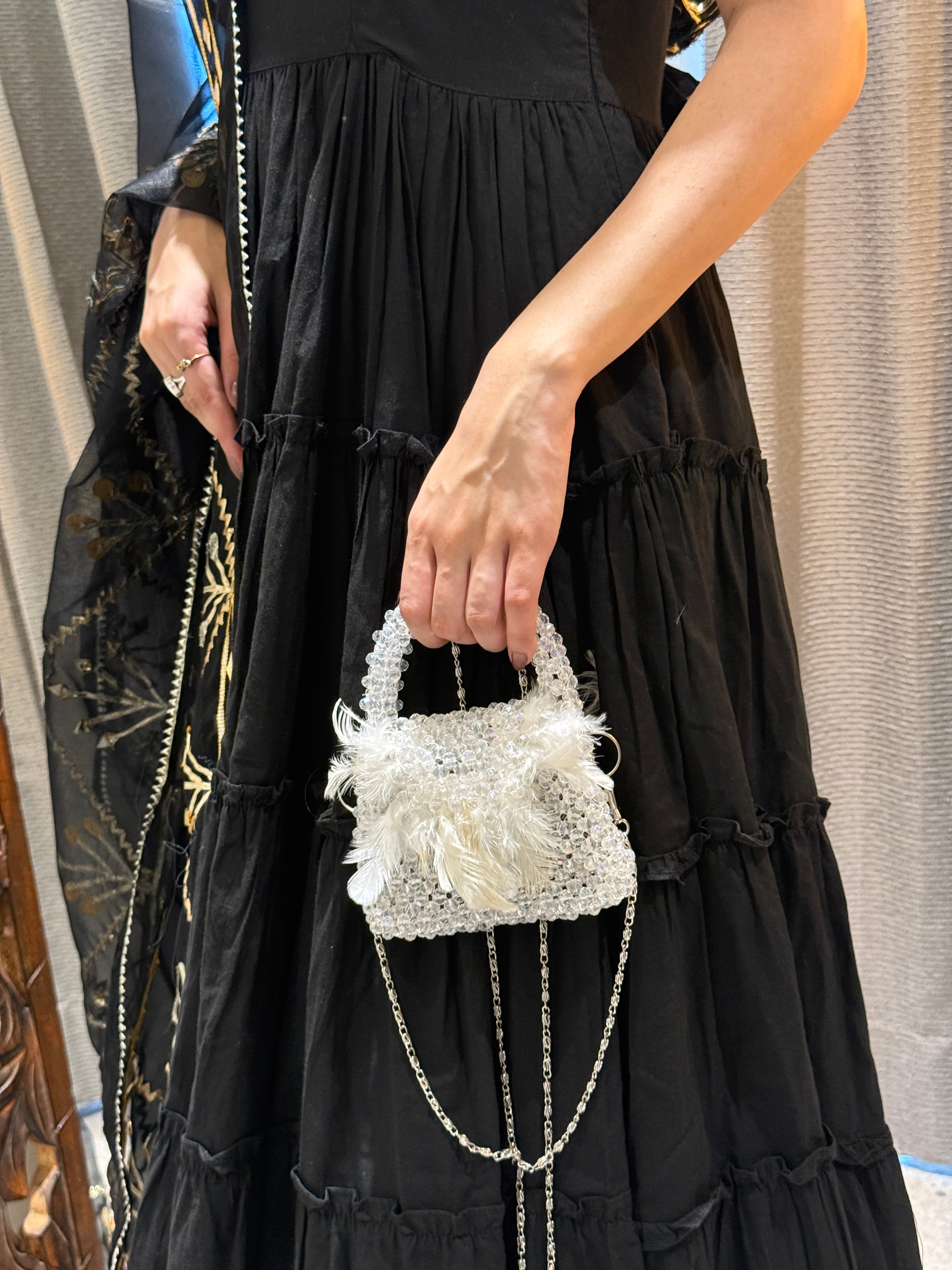 Feather mini bag