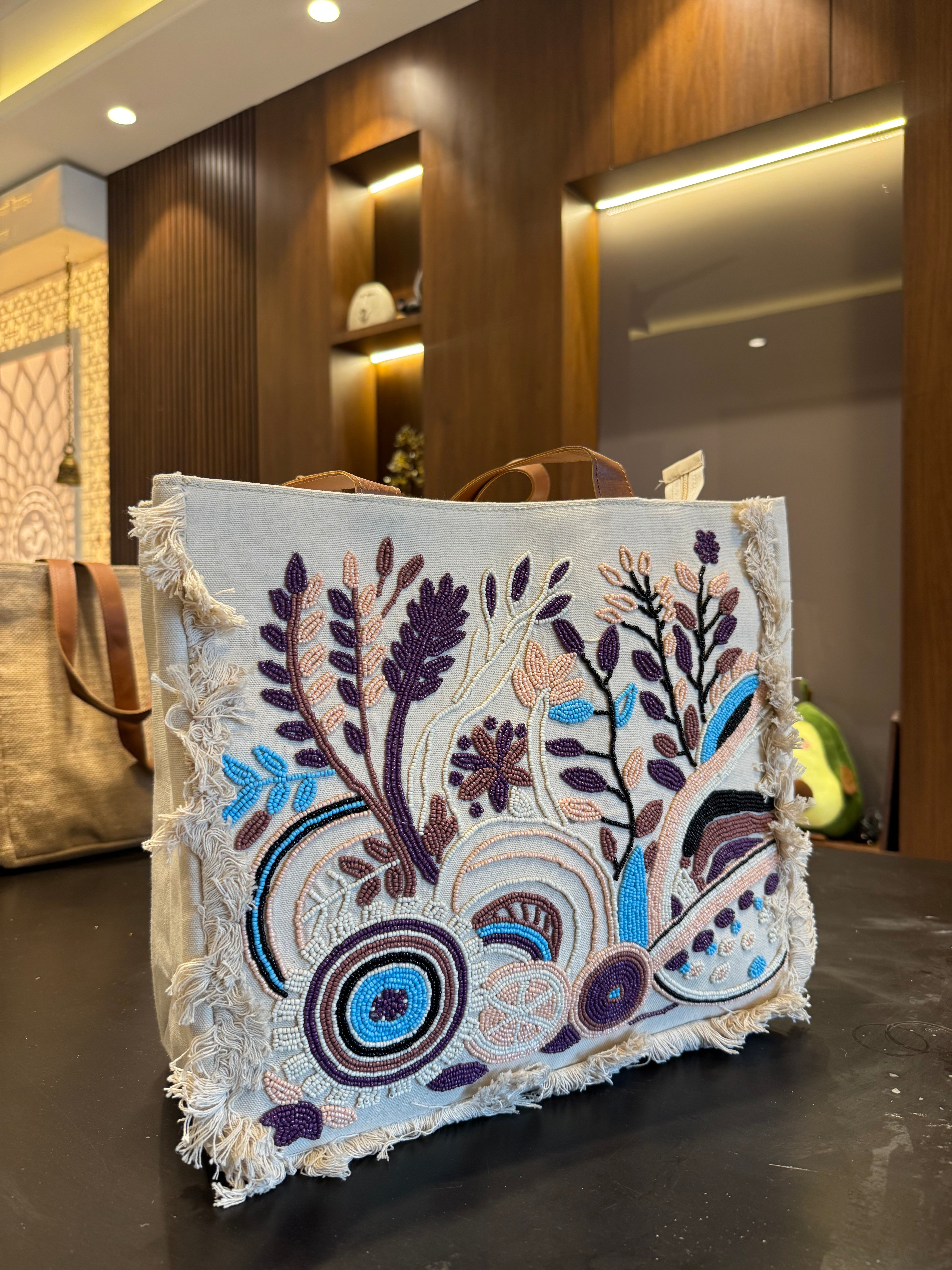 Boho bloom tote