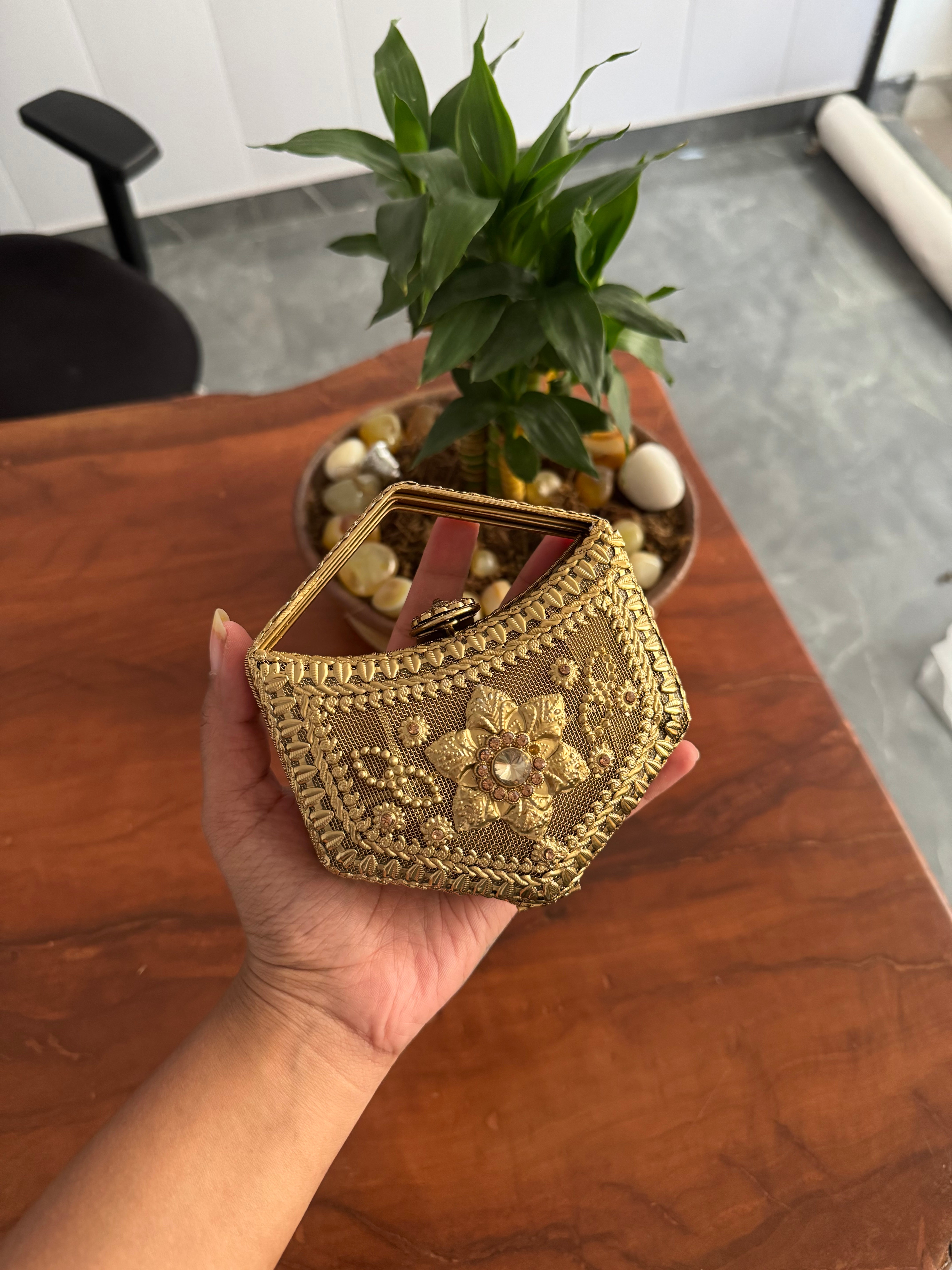 Mini brass bag
