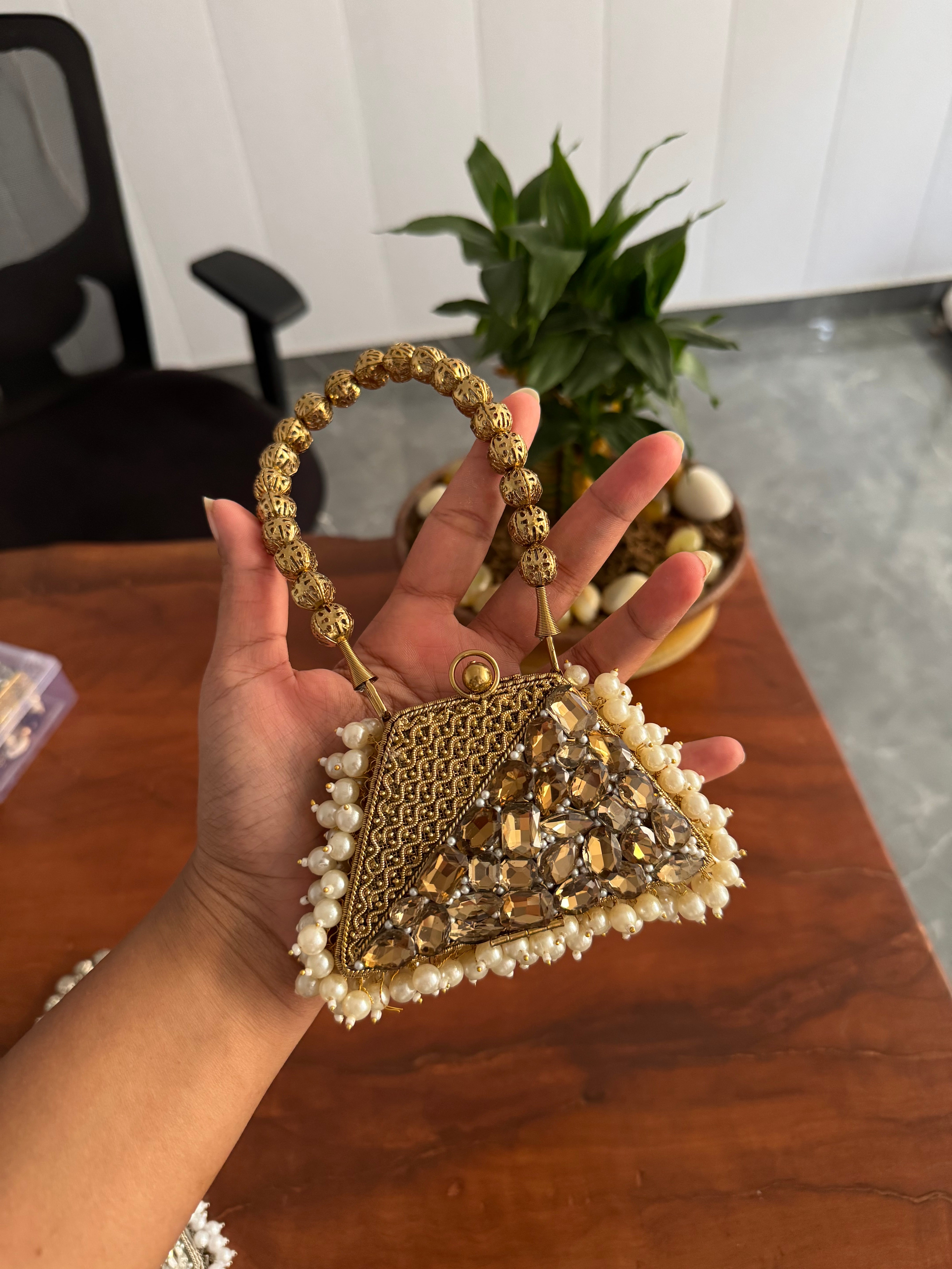 Mini brass bag