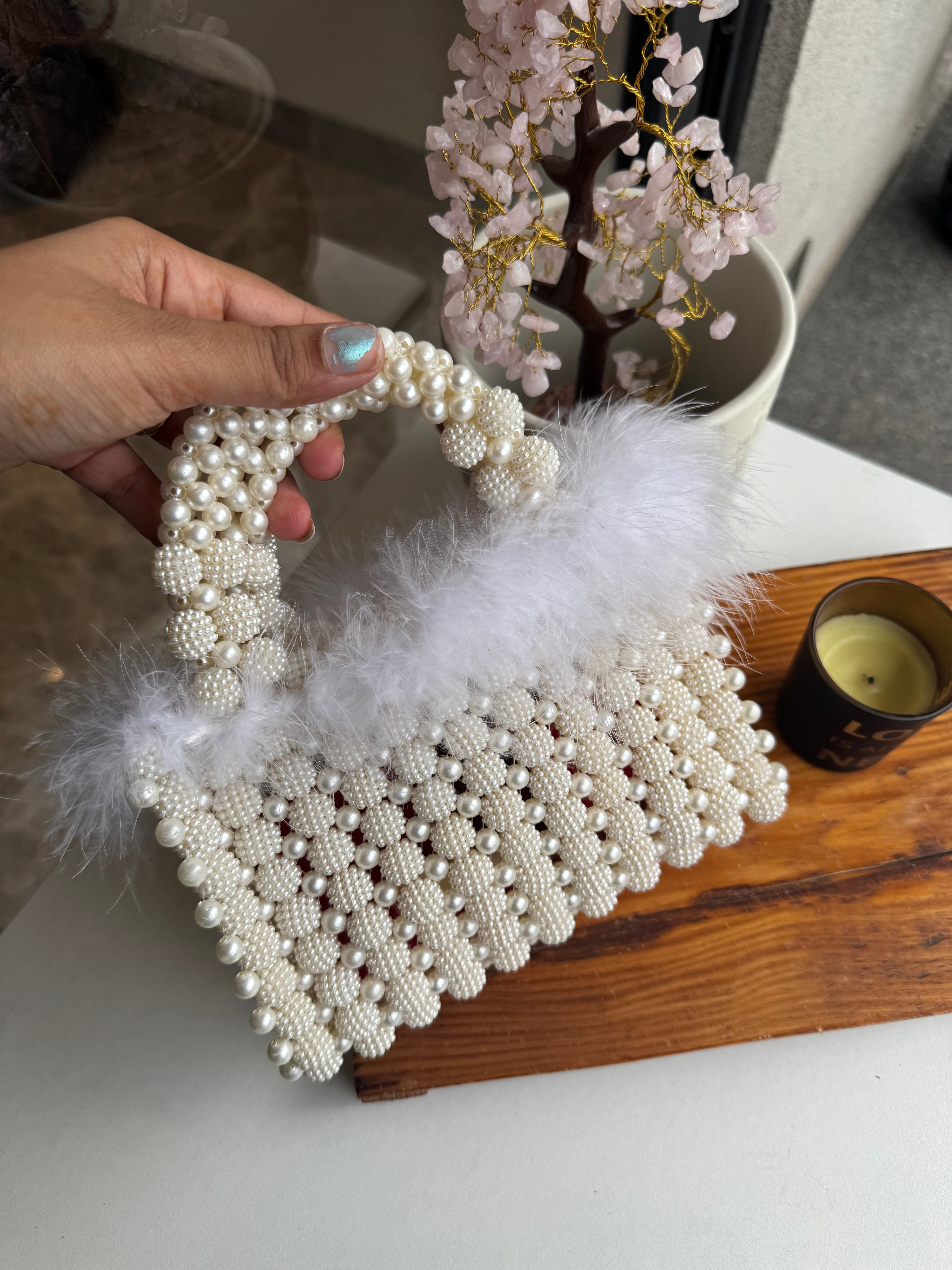 Pearl Fur purse