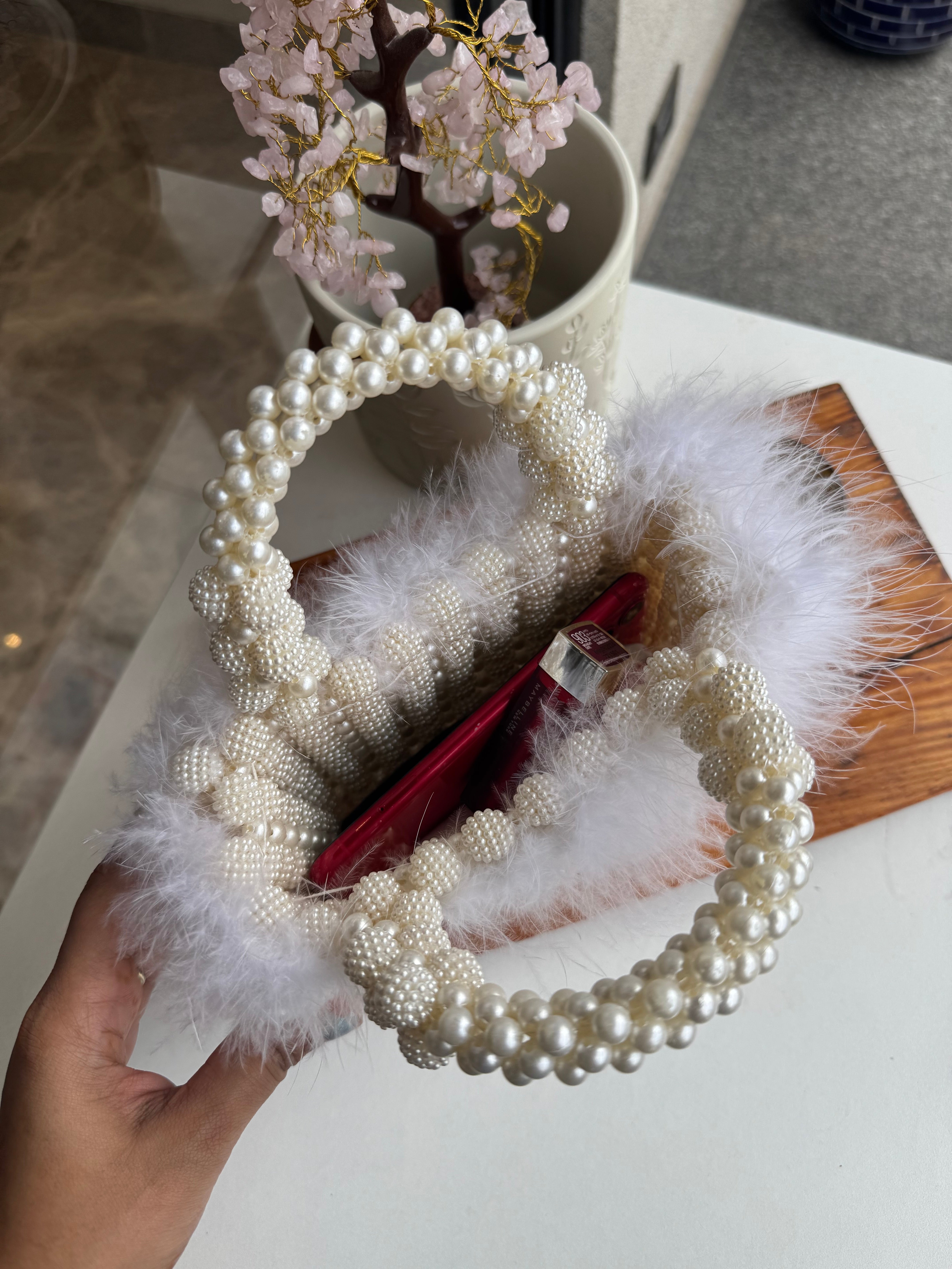 Pearl Fur purse